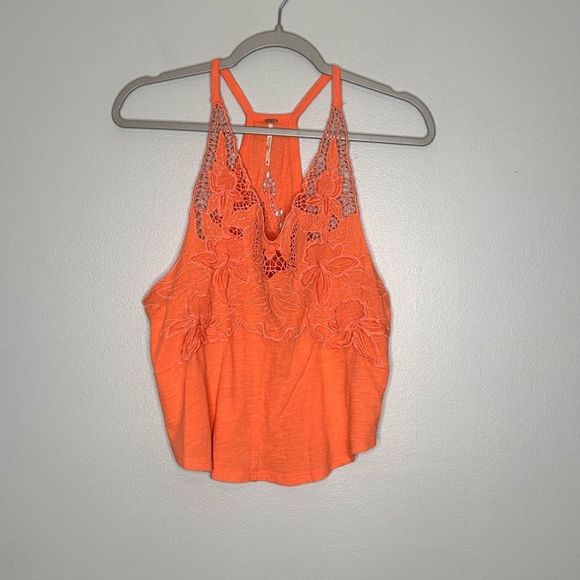 Free People Tops - Free People Santa Cruz Rounded Hem Lace Tank